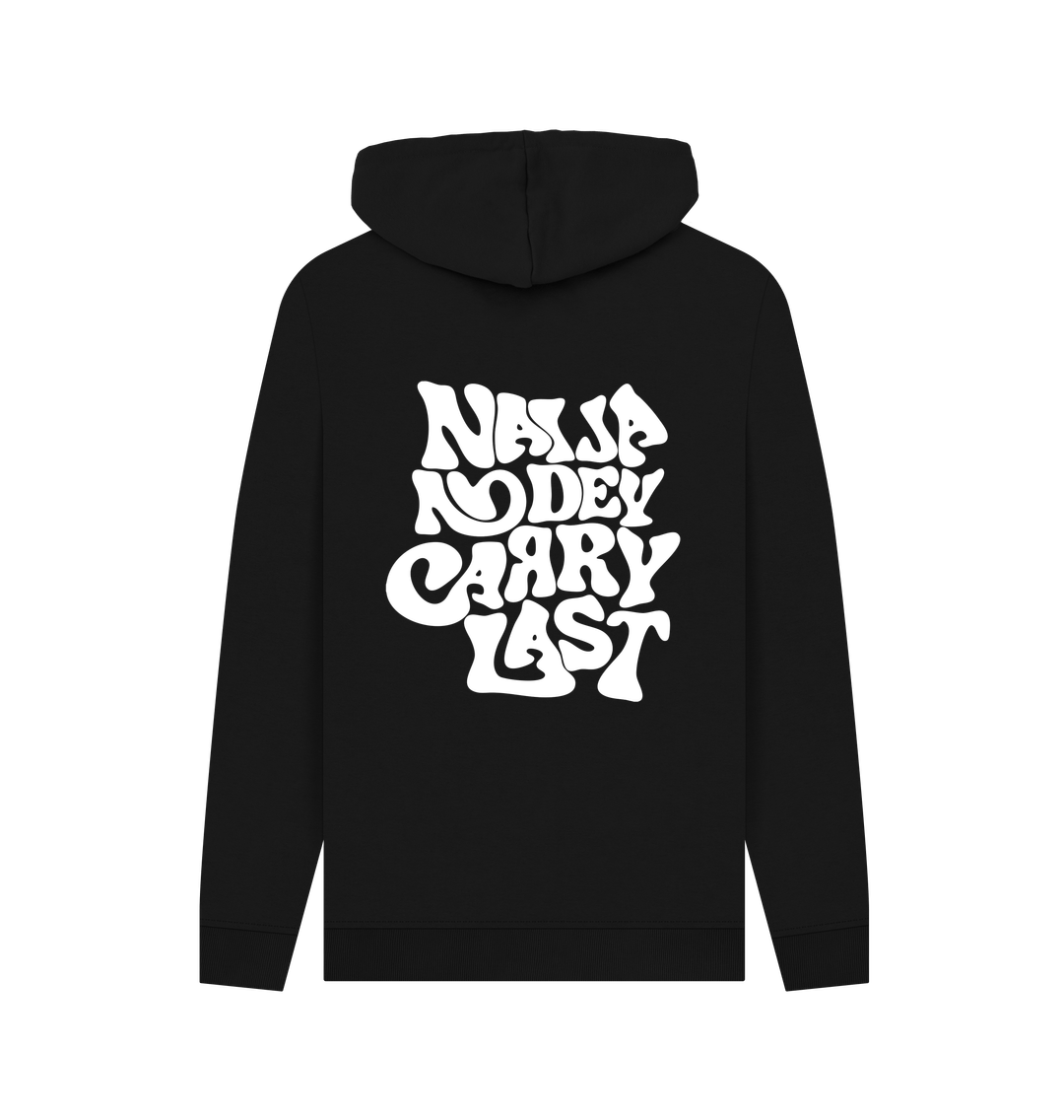 Black Printed Hoody