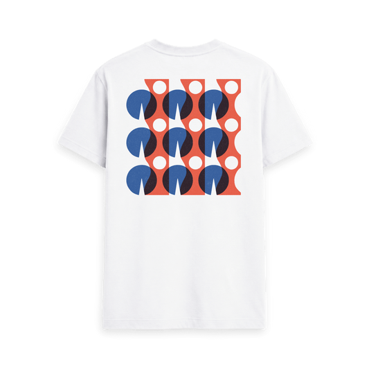 White Printed T-shirt Back