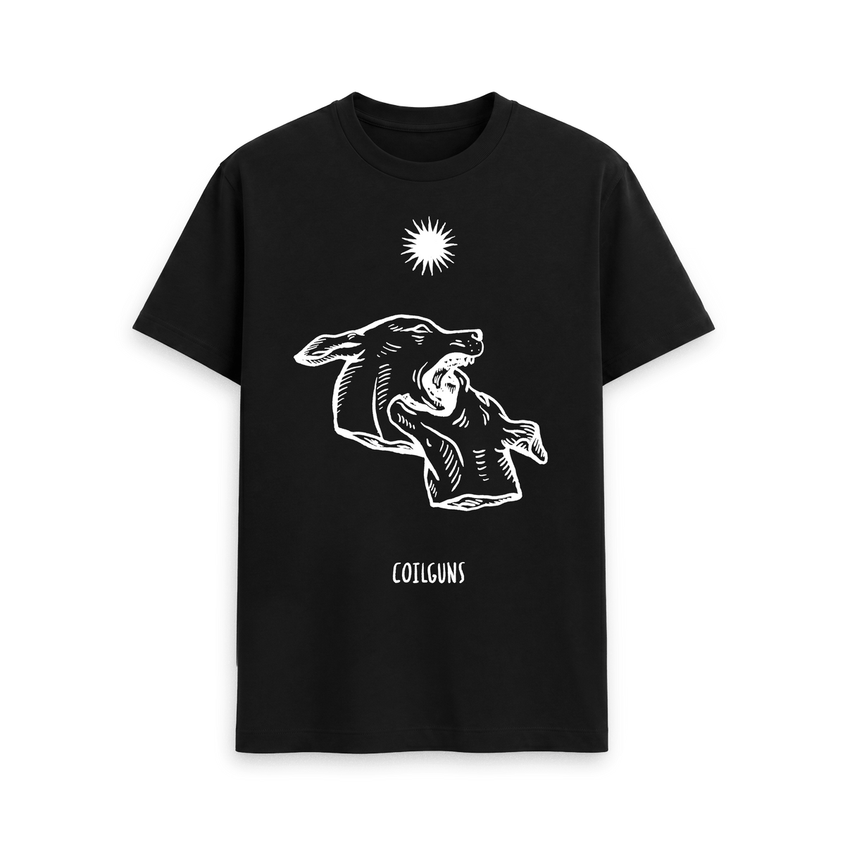 Black Printed T-shirt Front