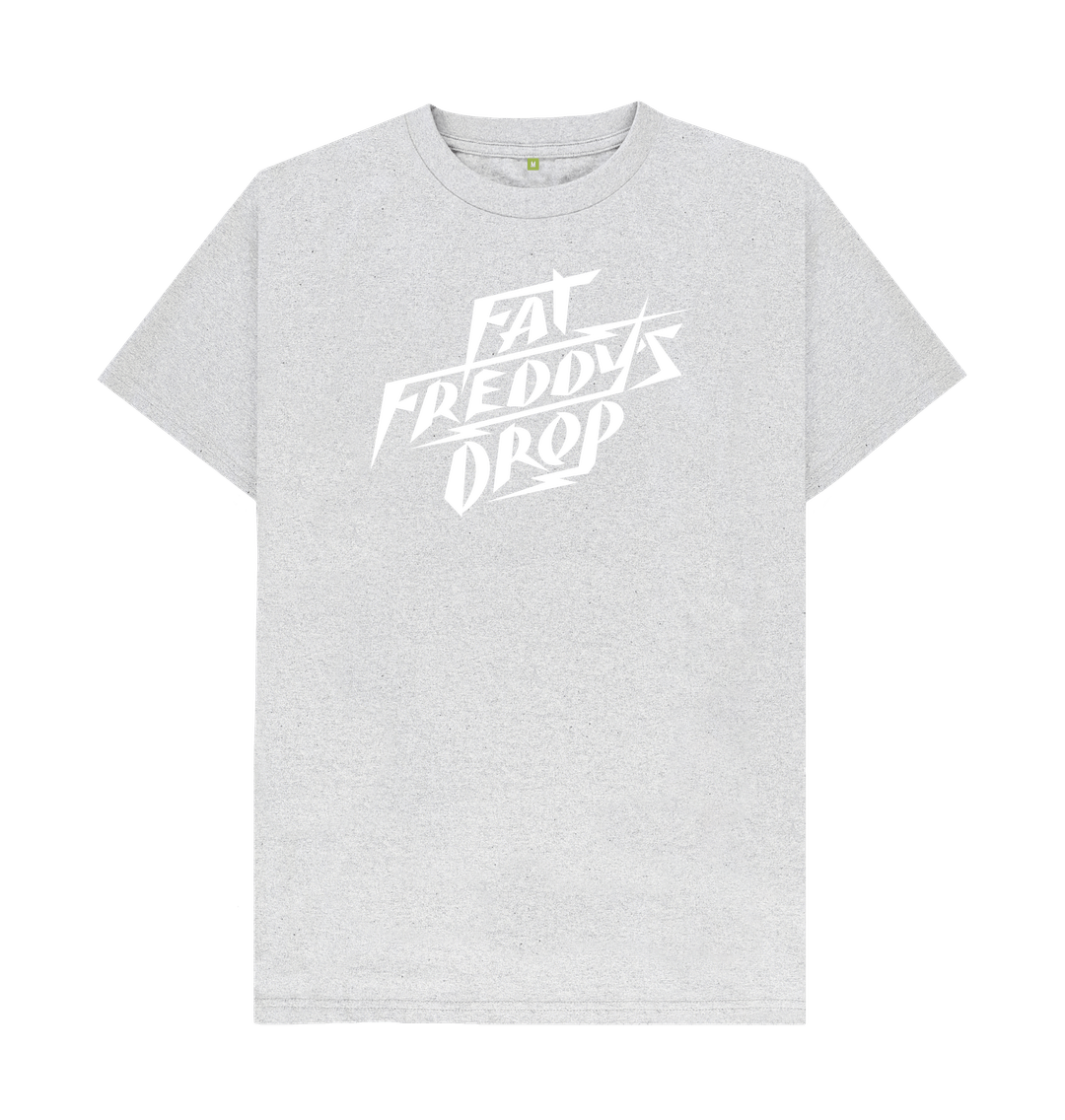 Grey Fat Freddy's Drop - White Logo - Organic Tee