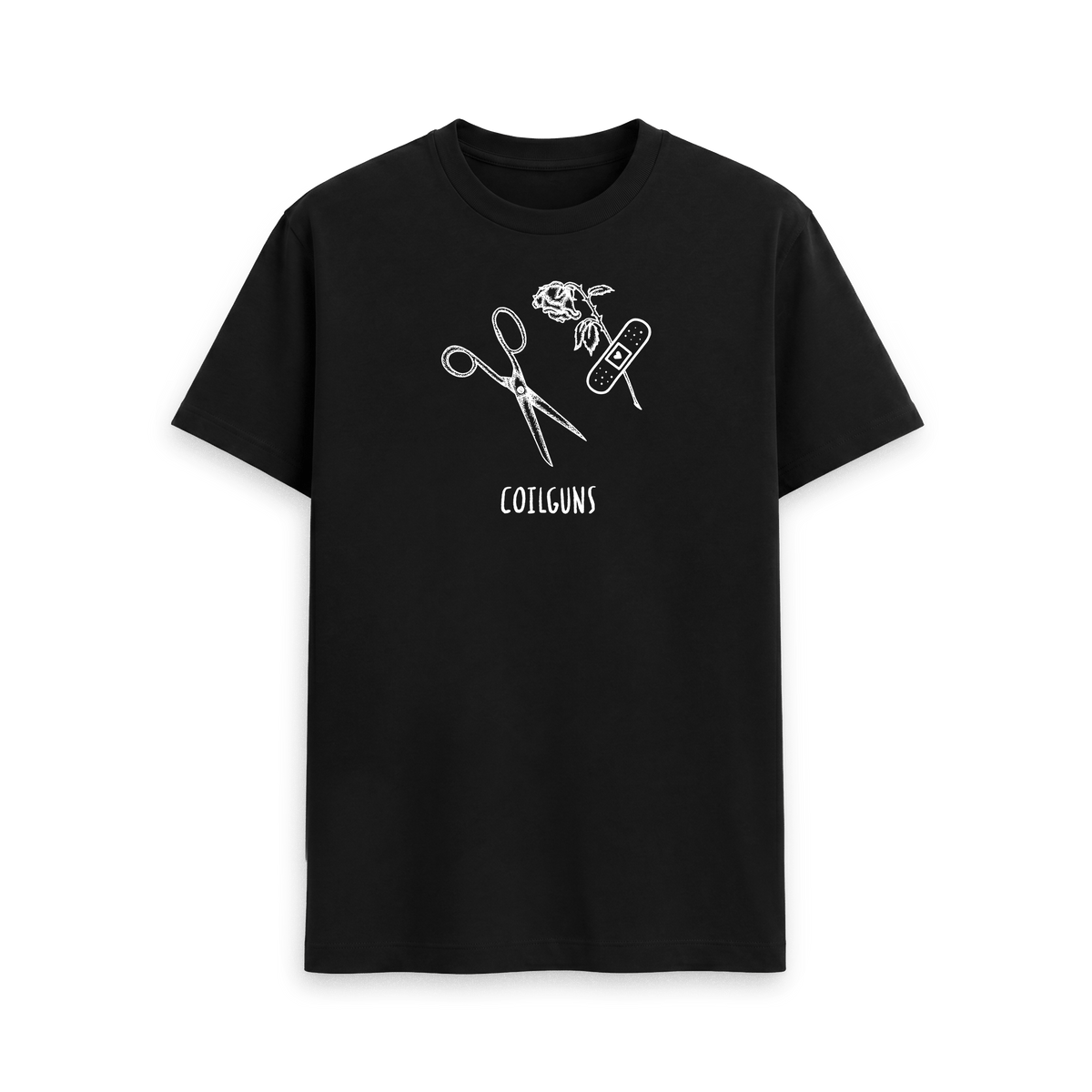 Black Printed T-shirt Front