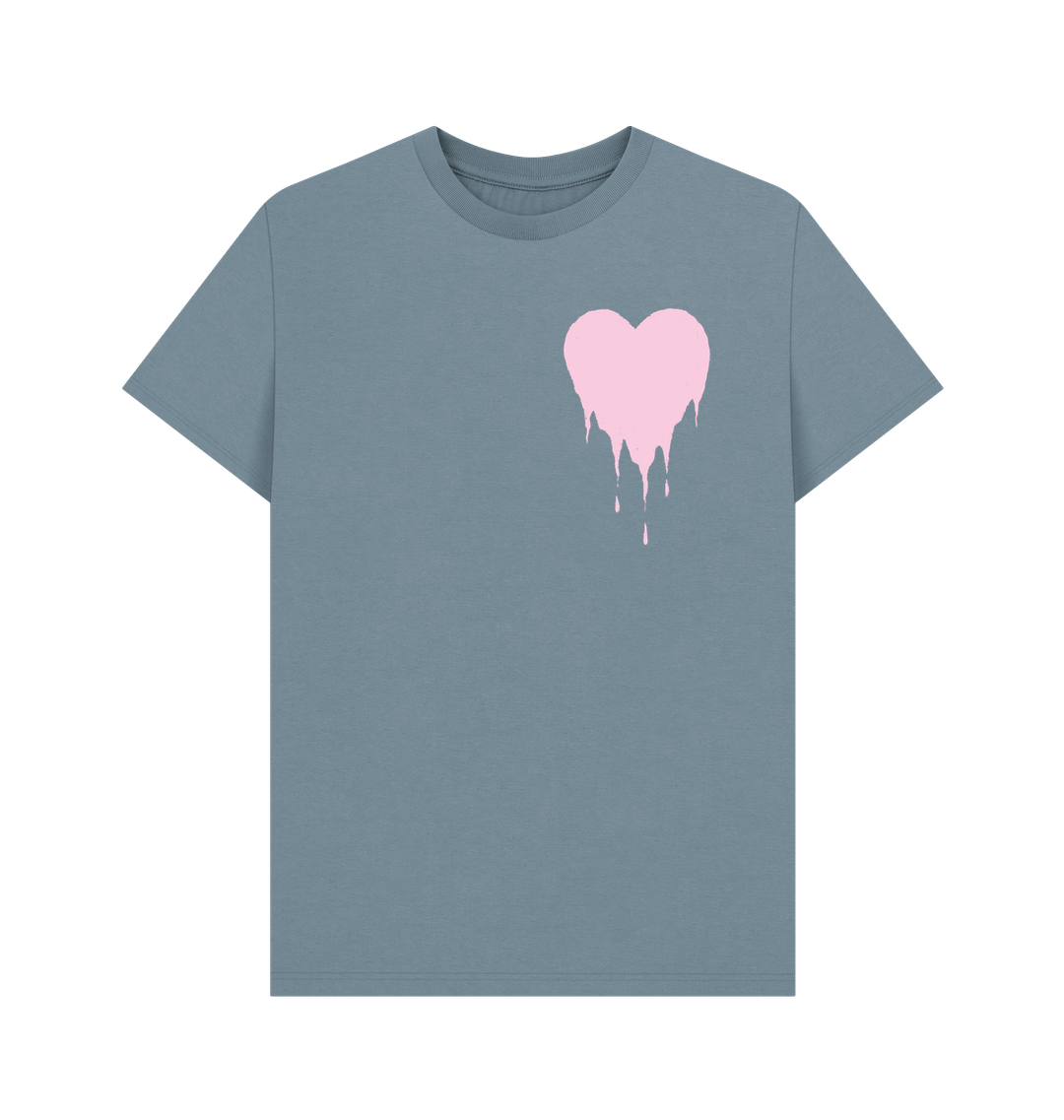 Stone Blue Printed T-shirt Front