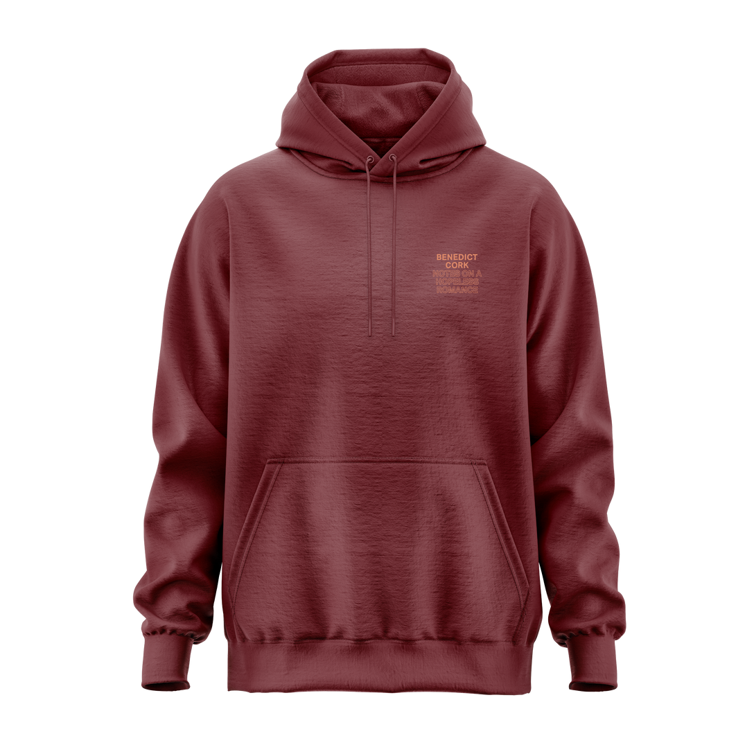 Benedict Cork - Notes On A Hopeless Romance - Burgundy Hoodie