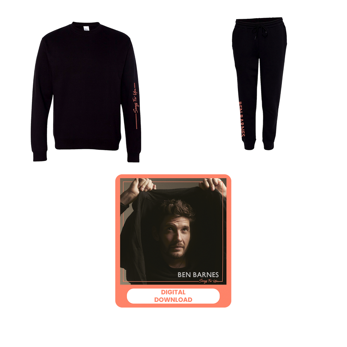 Ben Barnes- Songs For You - Sweatsuit and EP Digital Download Bundle