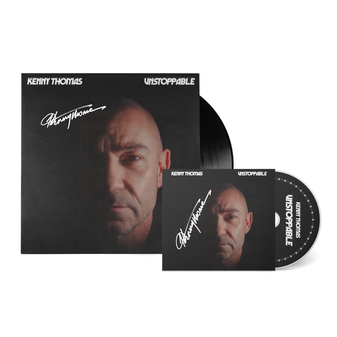 Kenny Thomas - Unstoppable - Signed CD and Black Vinyl Bundle