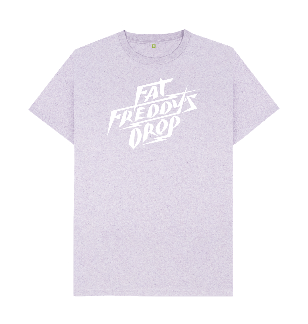 Light Purple Fat Freddy's Drop - White Logo - Organic Tee