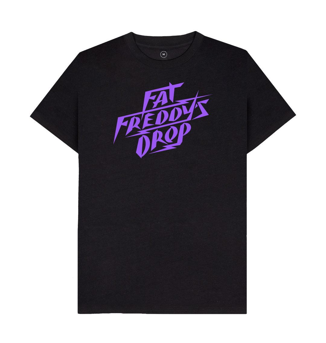 Black Fat Freddy's Drop - Purple Logo - Organic Tee