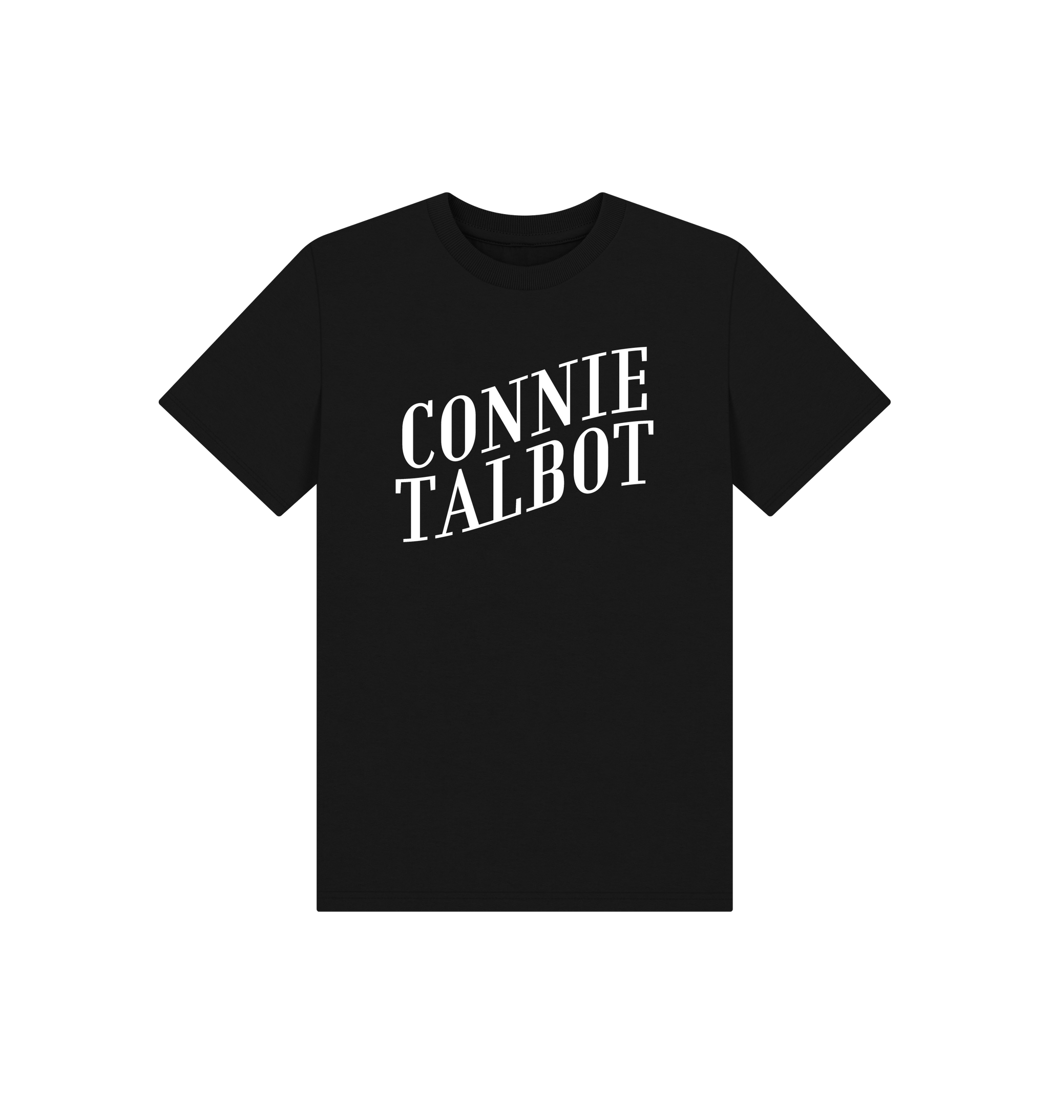 Black Printed Kids T-Shirt Front