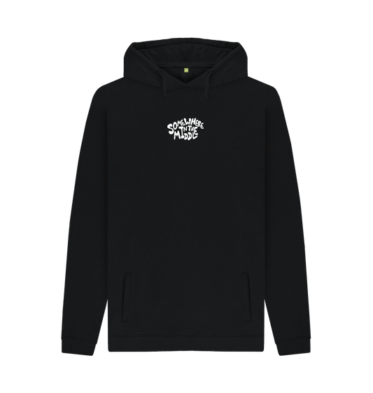 Black Printed Hoody Front