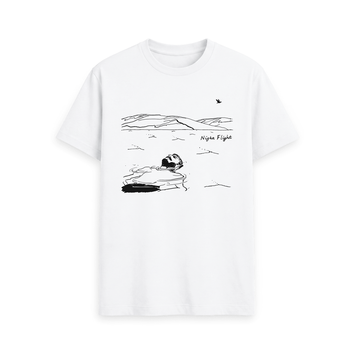 White Printed T-shirt Front