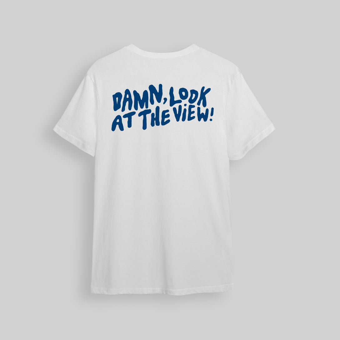 Martin Luke Brown - damn, look at the view ! - White Tshirt