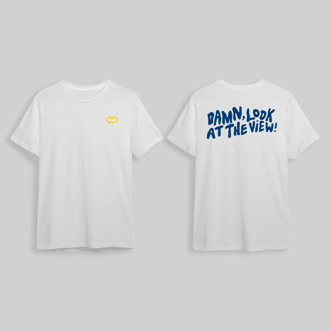 Martin Luke Brown - damn, look at the view ! - White Tshirt
