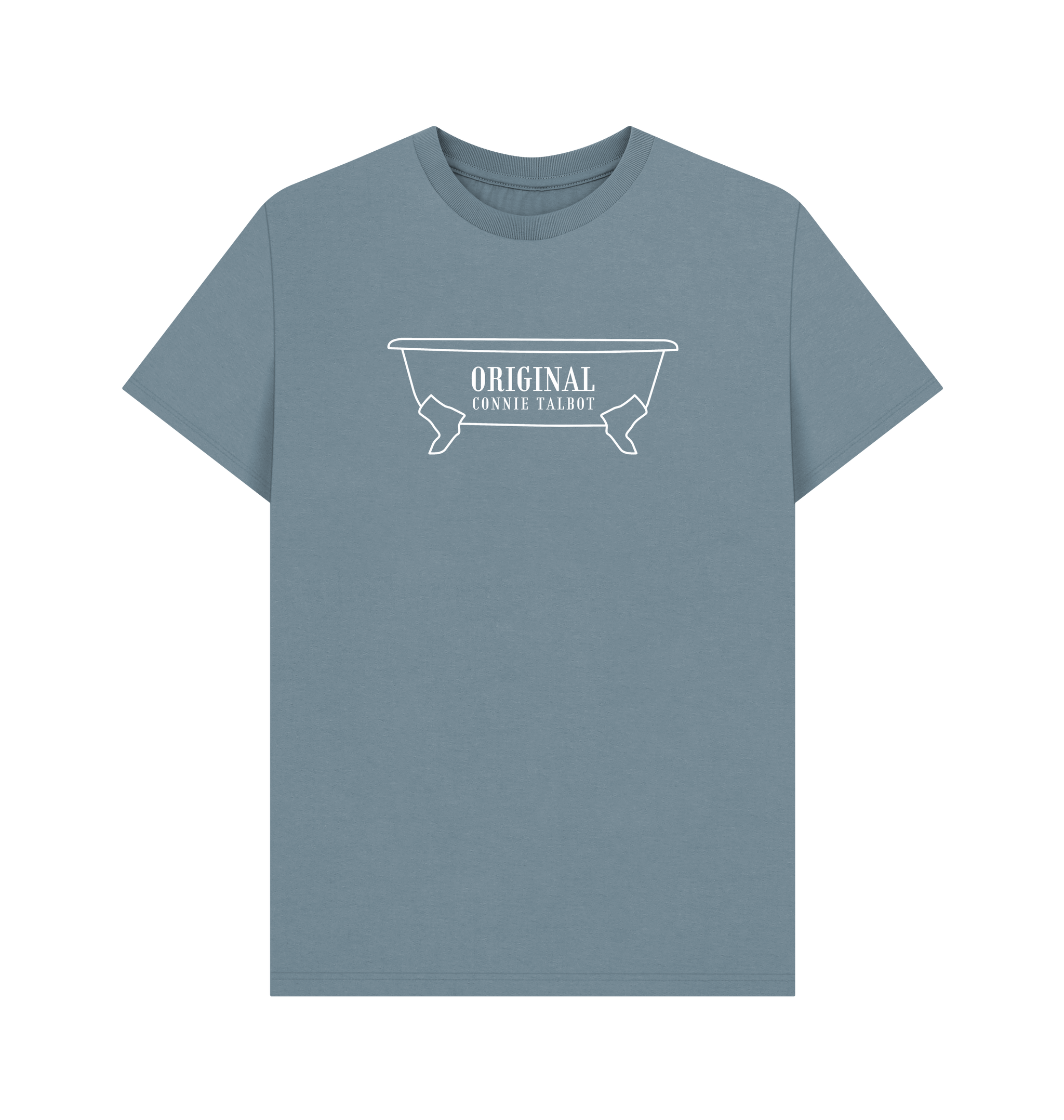 Stone Blue Printed T-shirt Front