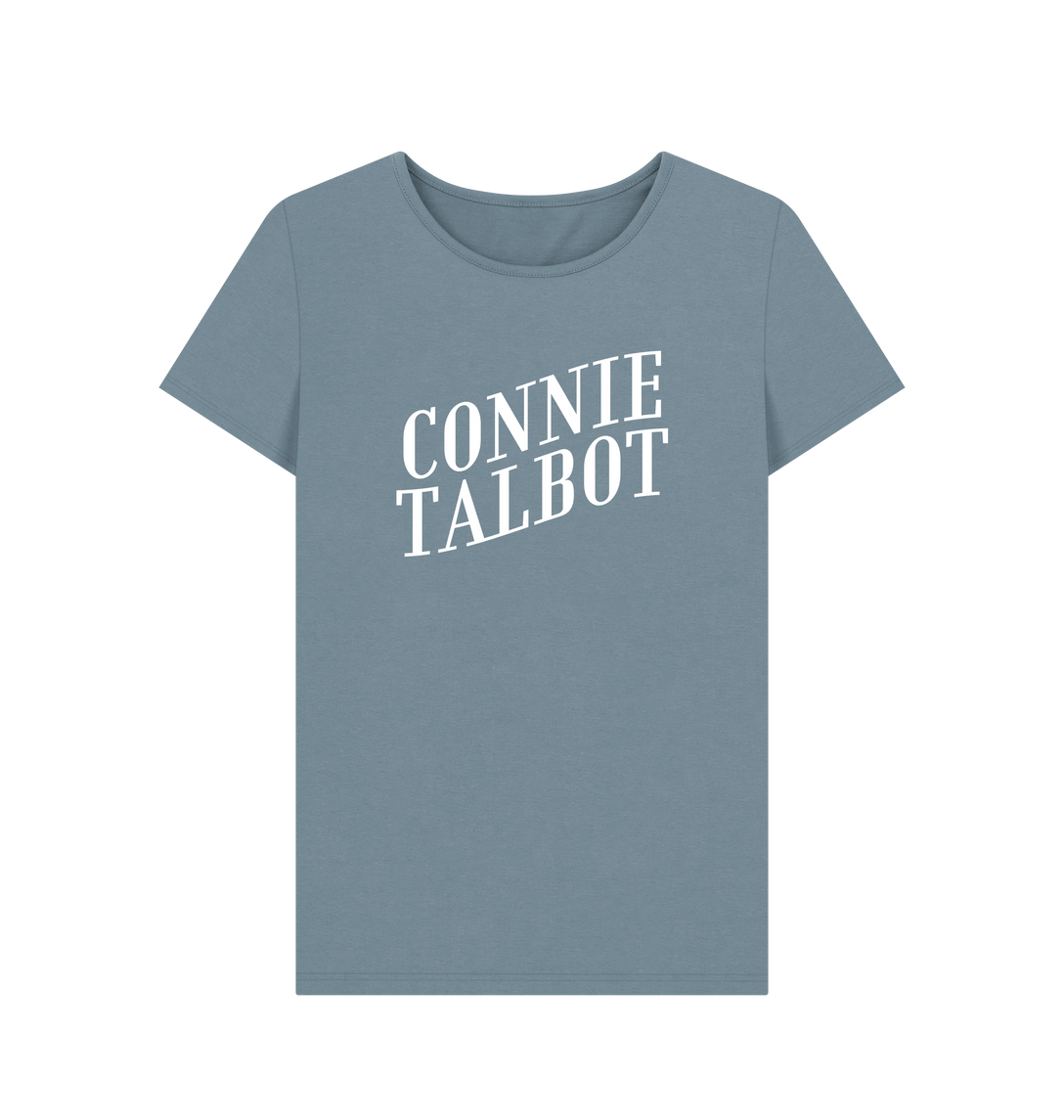 Stone Blue Printed T-shirt Front