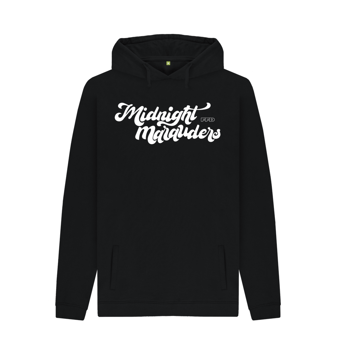Black Printed Hoody Front