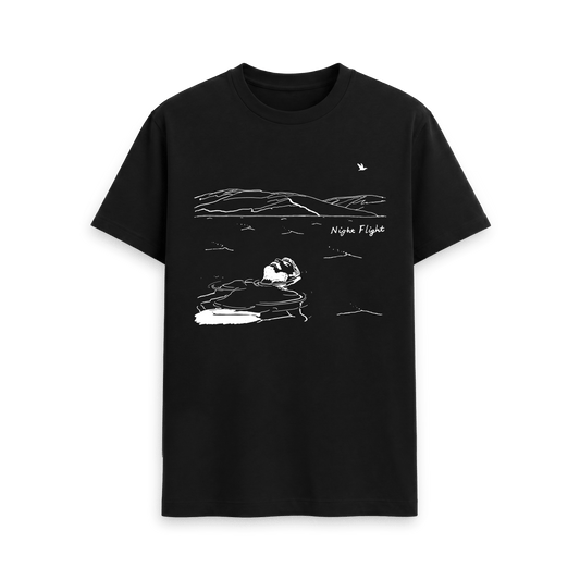 Black Printed T-shirt Front