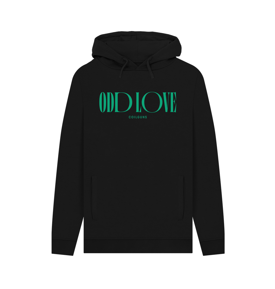 Black Printed Hoody Front
