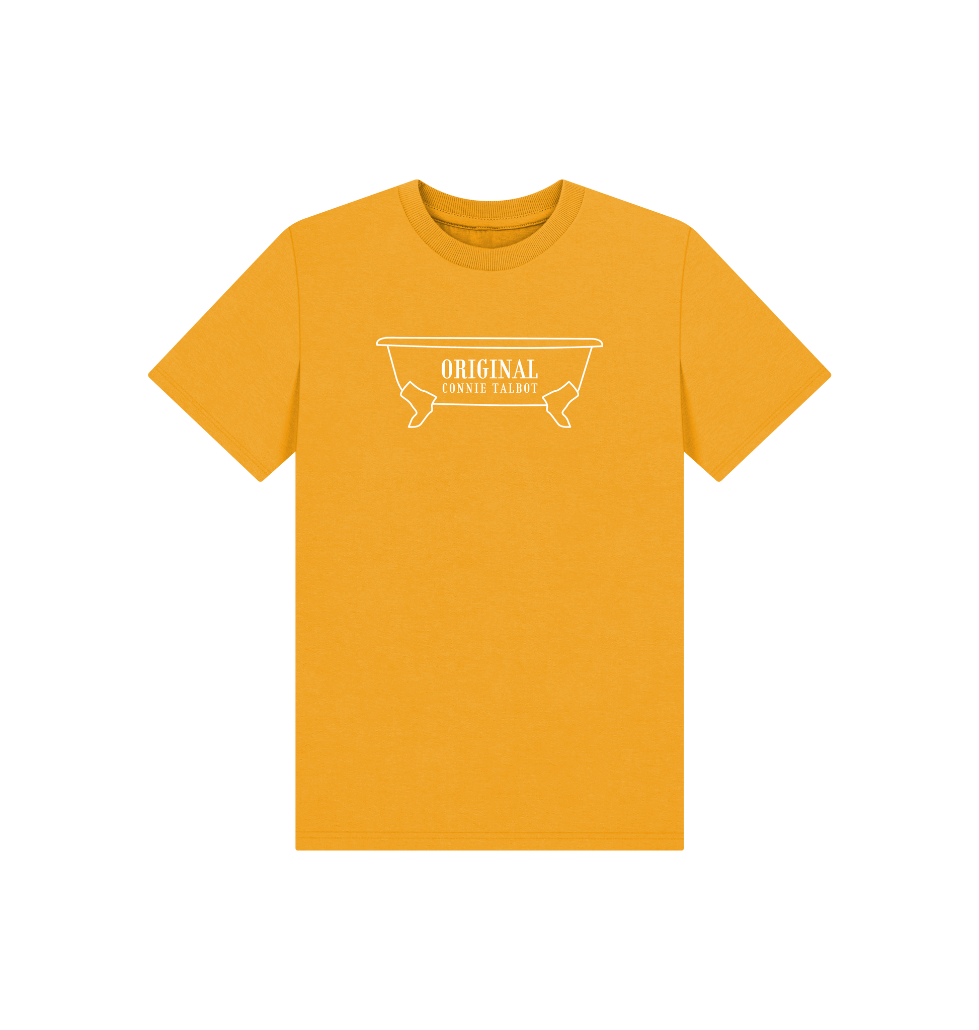 Mustard Printed Kids T-Shirt Front