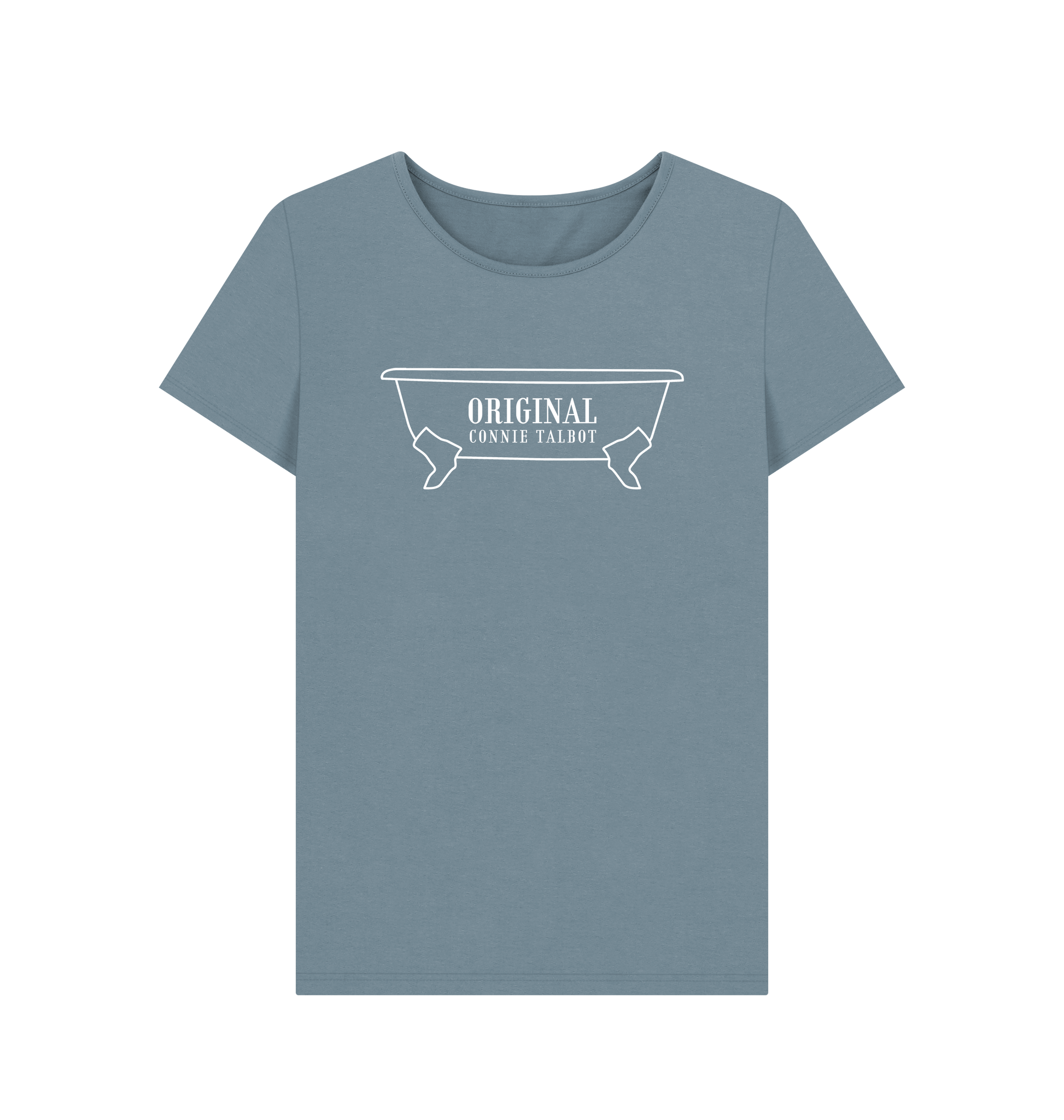 Stone Blue Printed T-shirt Front