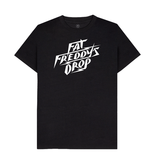 Black Fat Freddy's Drop - White Logo - Organic Tee