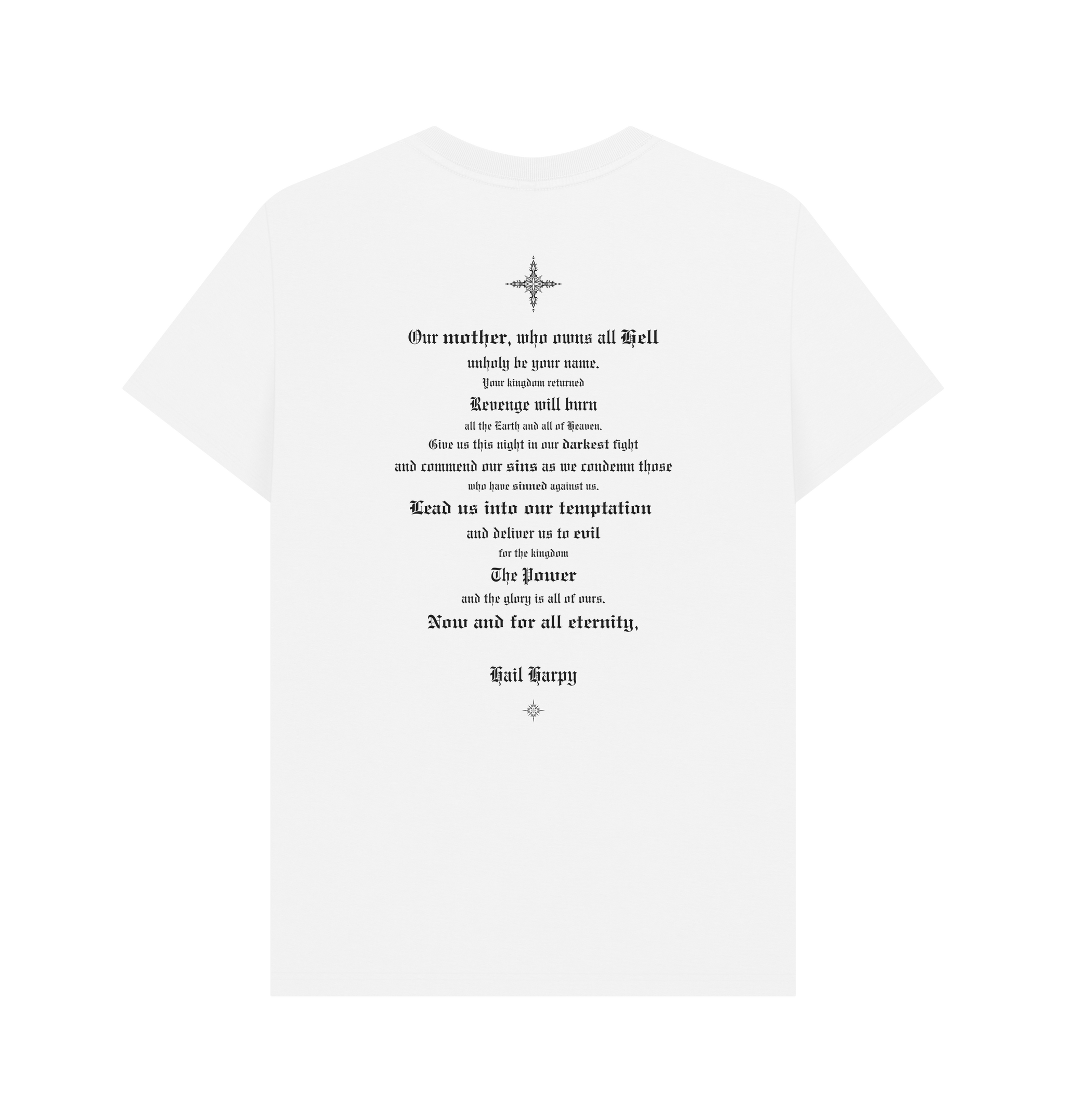 White Printed T-shirt Back