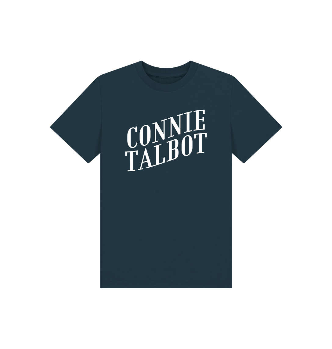 Denim Blue Printed Kids T-Shirt Front