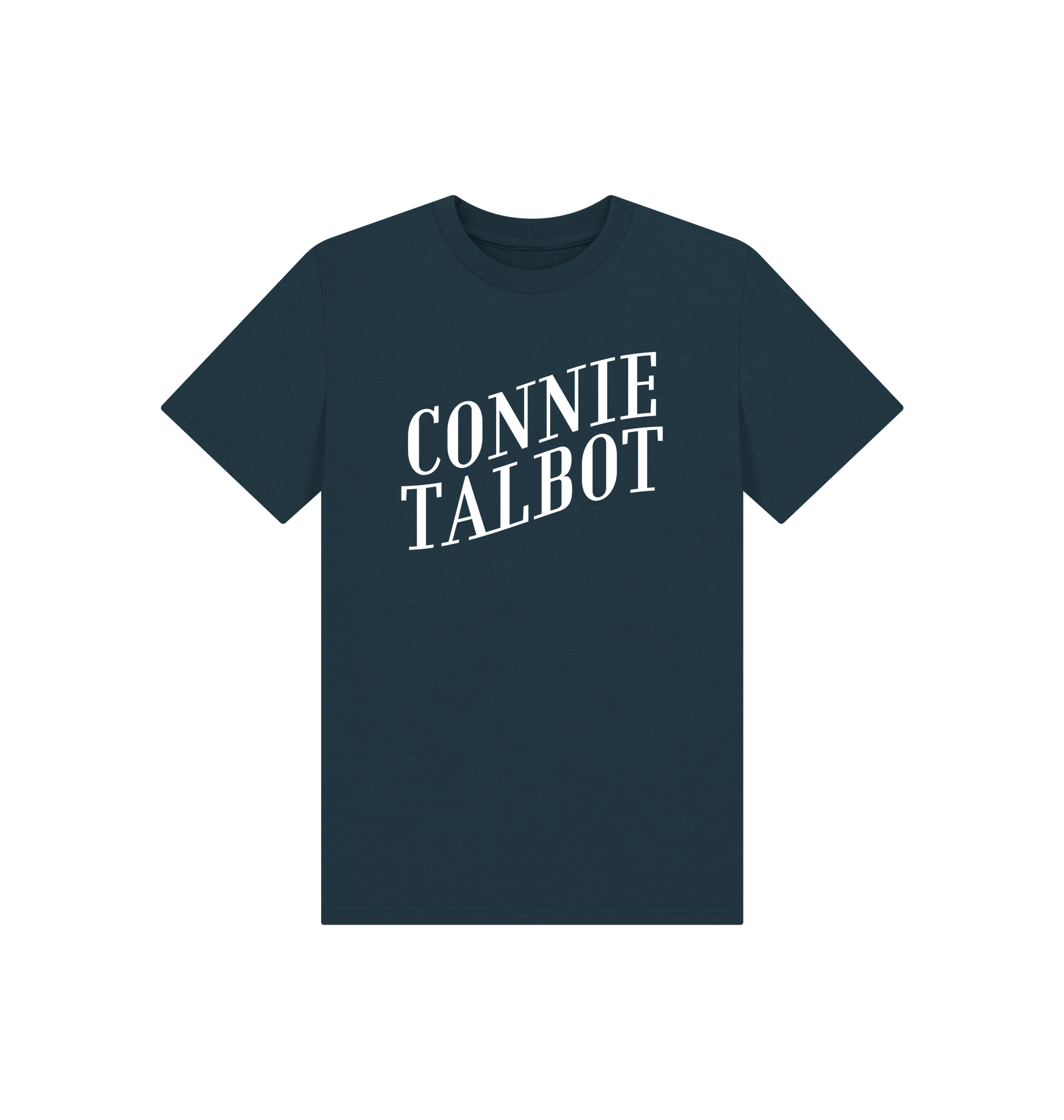 Denim Blue Printed Kids T-Shirt Front