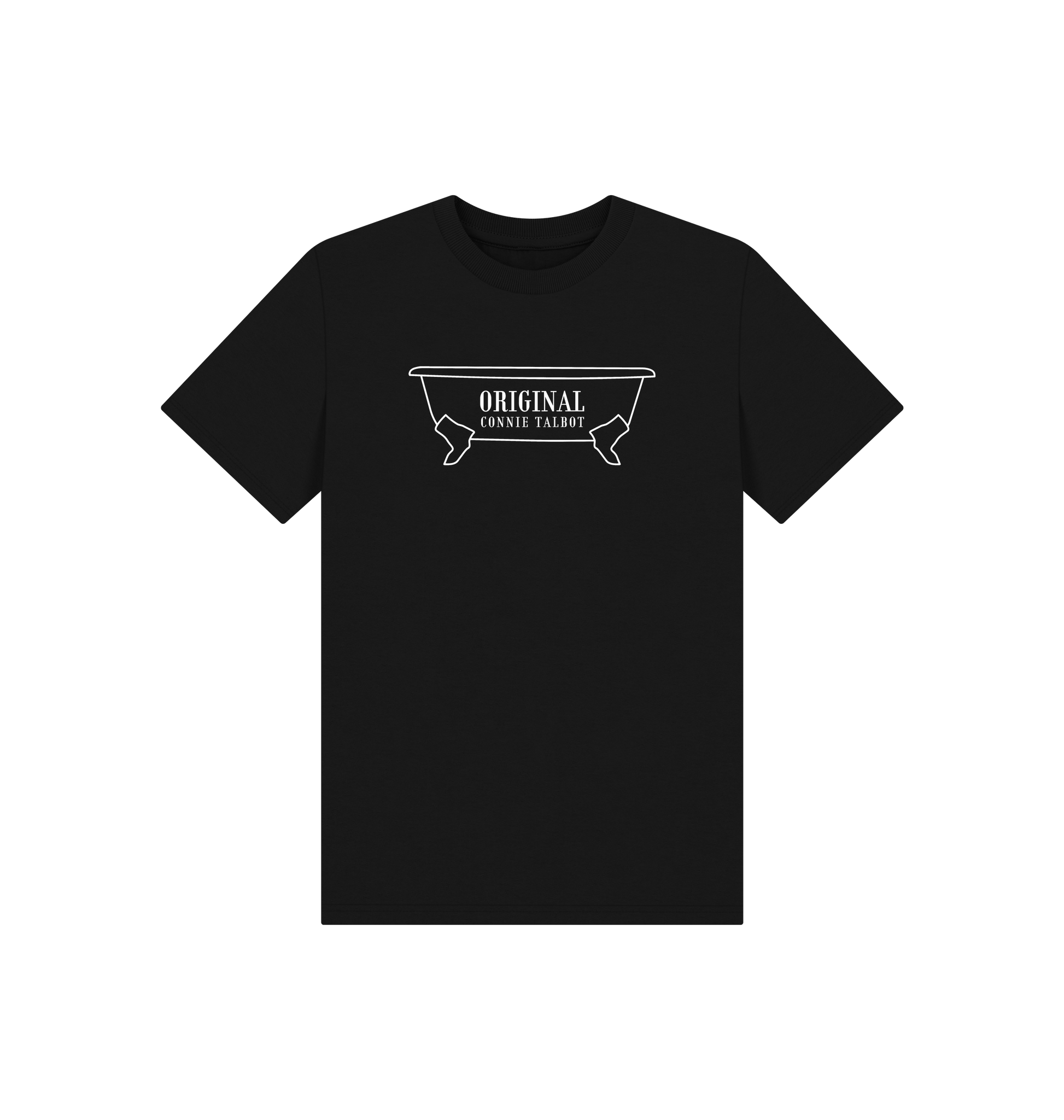 Black Printed Kids T-Shirt Front