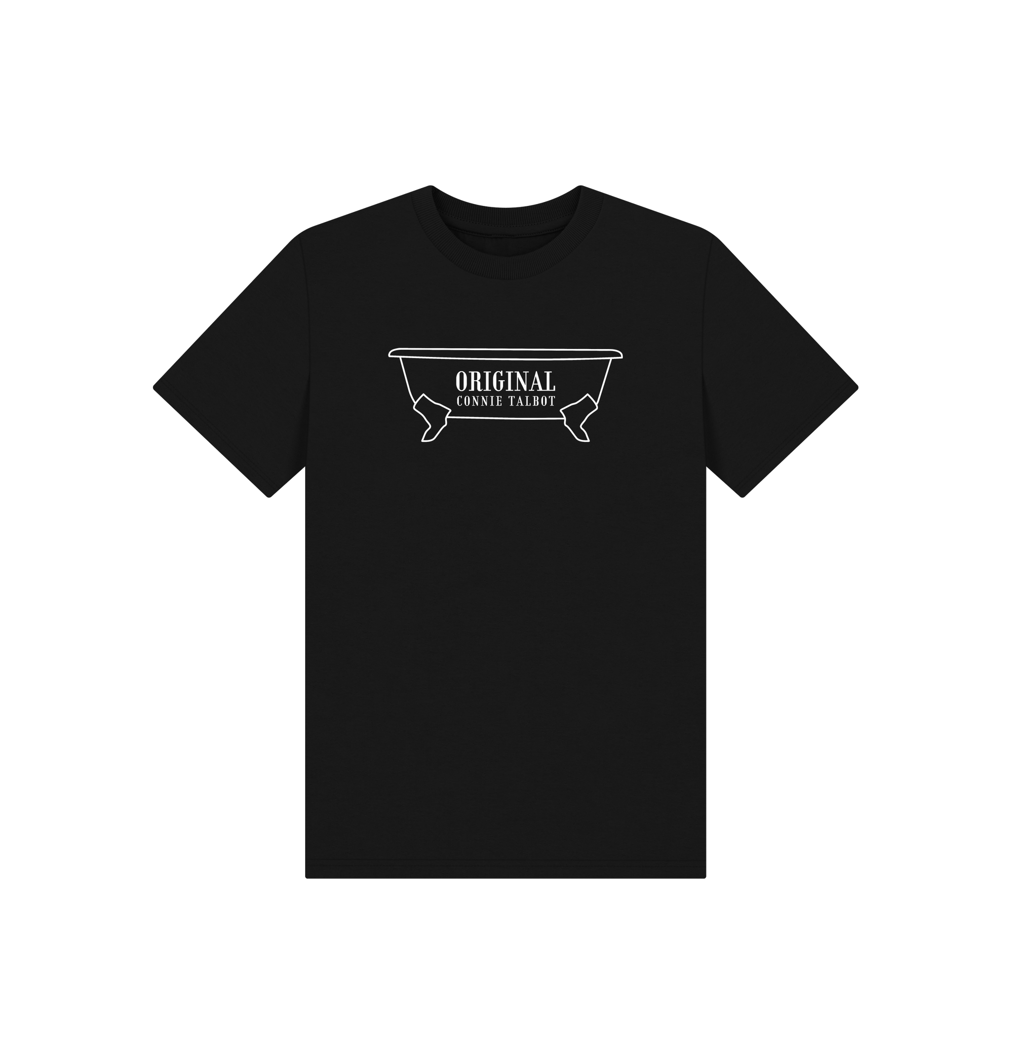 Black Printed Kids T-Shirt Front