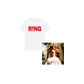 Cunning MC - R!NG - Red Print - Oversized White T-Shirt + Digital Download Bundle