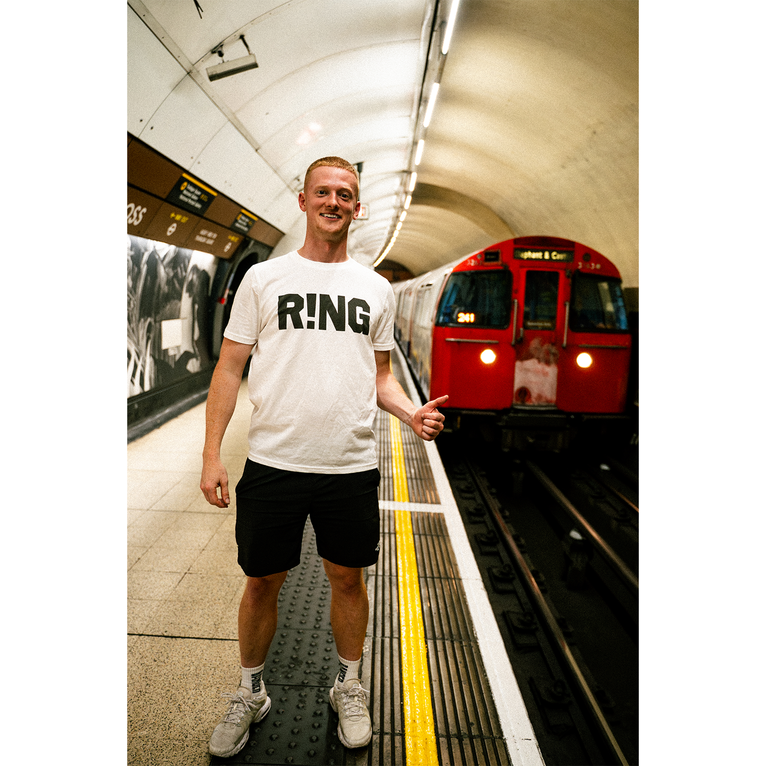Cunning MC - R!NG - Black Print - Oversized White T-Shirt (PRE-ORDER)