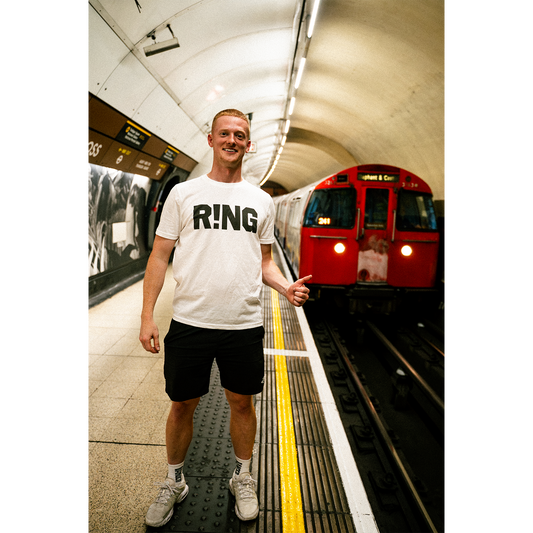 Cunning MC - R!NG - Black Print - Oversized White T-Shirt (PRE-ORDER)