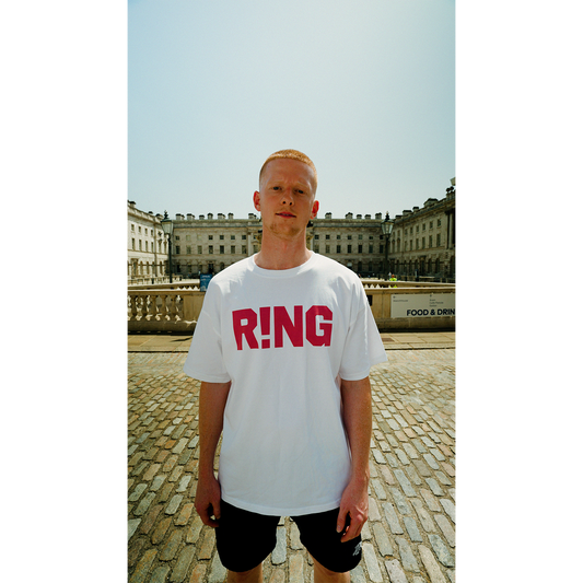 Cunning MC - R!NG - Red Print - Oversized White T-Shirt (Pre-Order)