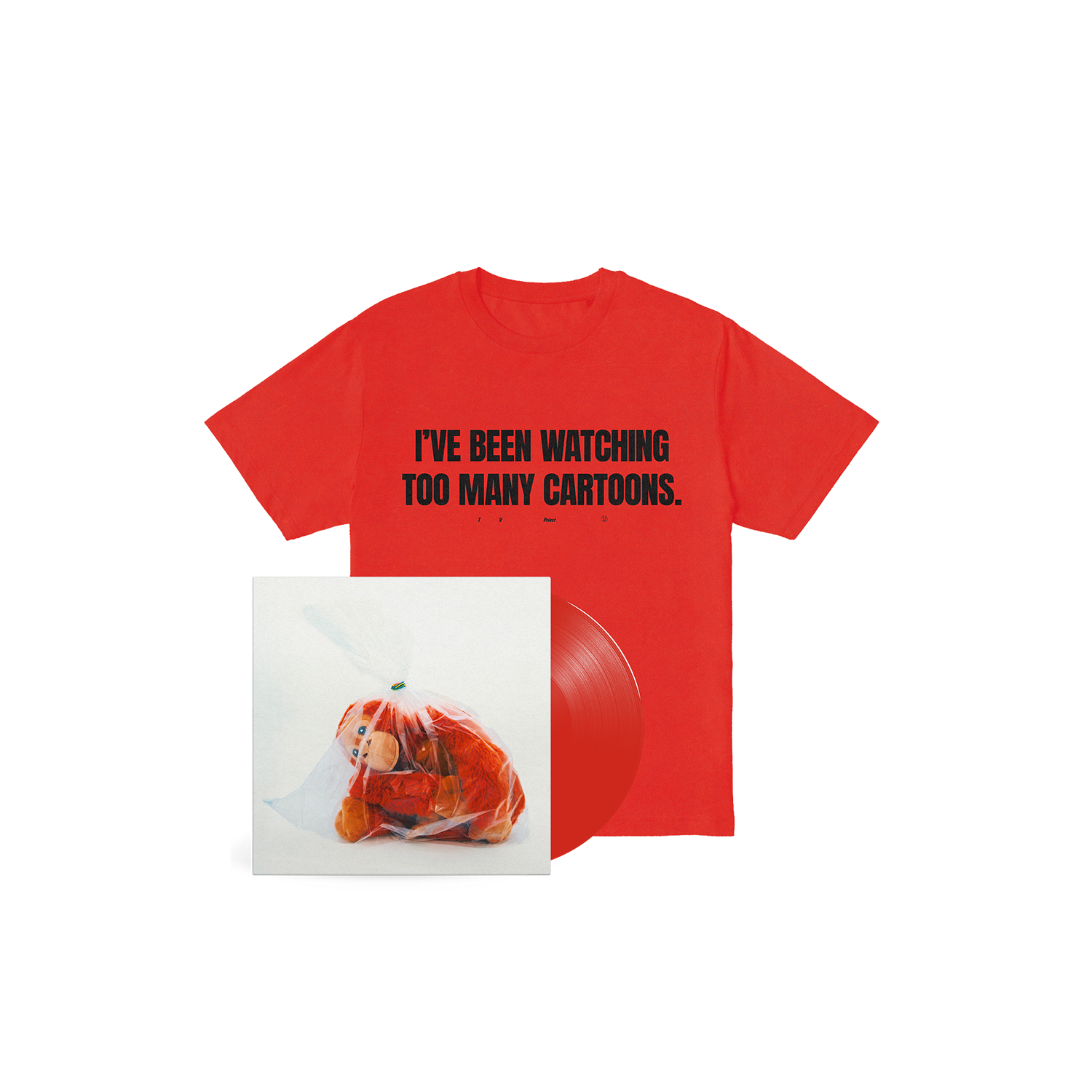 TV Priest - Cartoons - (Colour Vinyl & T-Shirt Bundle)