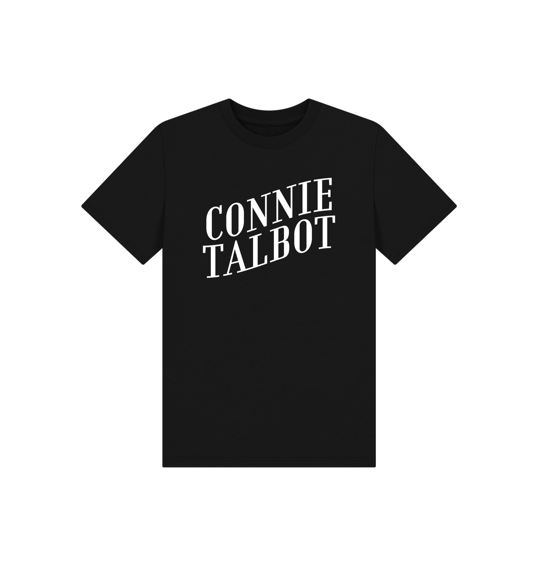 Black Printed Kids T-Shirt Front