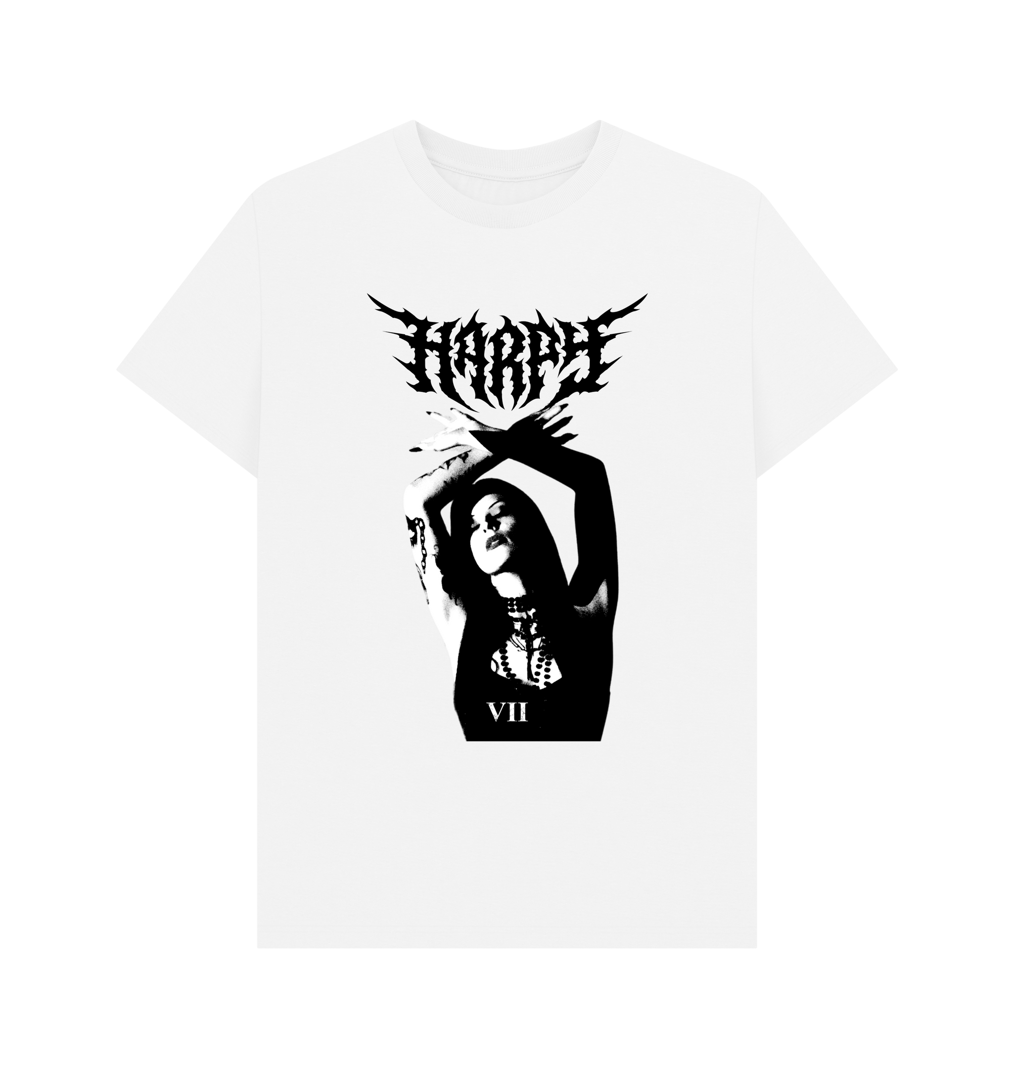 White Printed T-shirt Front