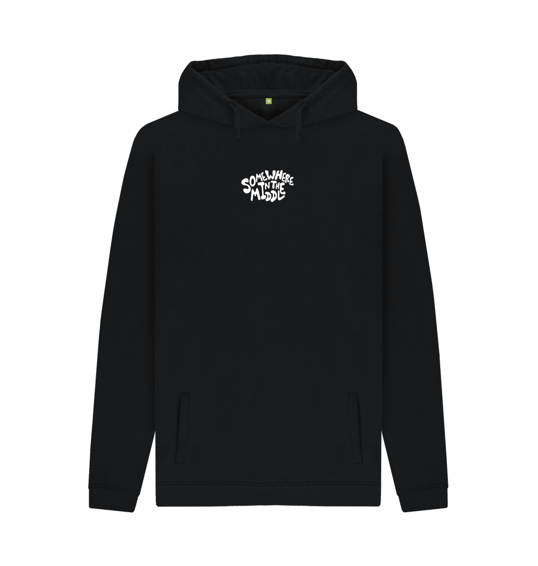 Black Printed Hoody Front