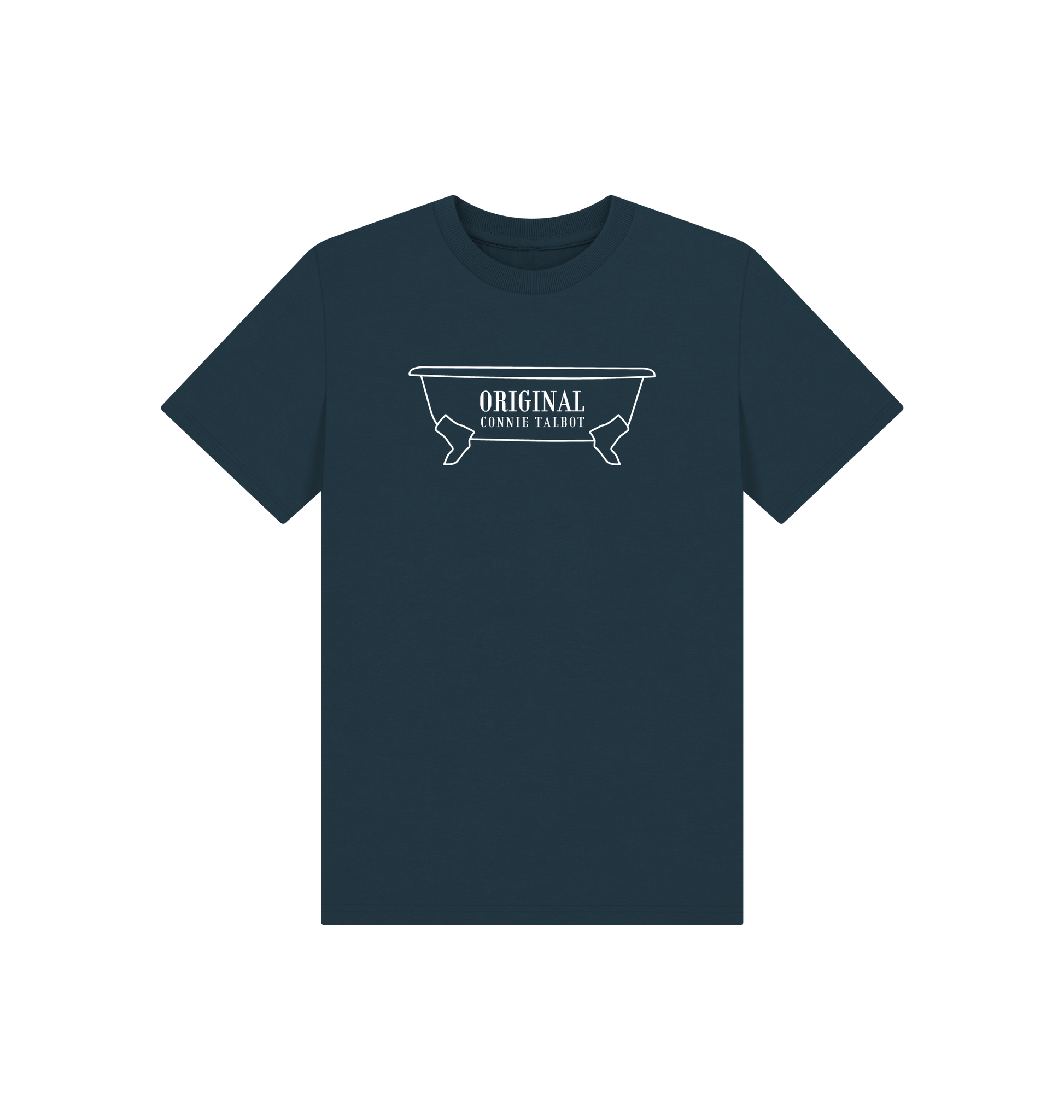 Denim Blue Printed Kids T-Shirt Front