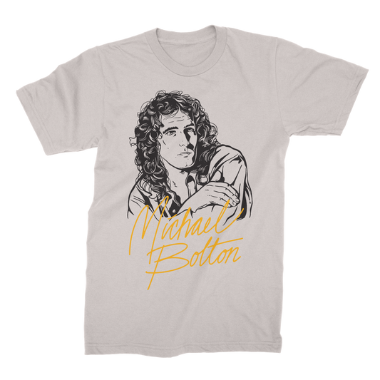 Michael Bolton - Retro Illustration T-Shirt - Vintage White