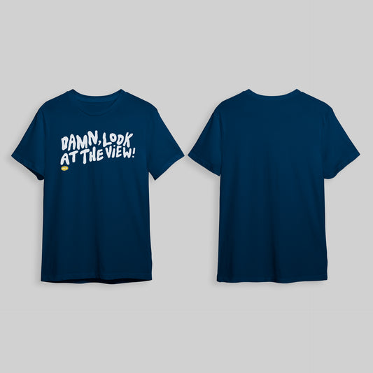 Martin Luke Brown - damn, look at the view ! - Blue Tshirt